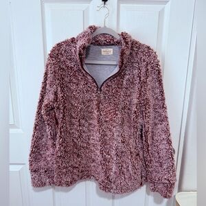 Weatherproof Pink Sherpa Zip-Up Jacket